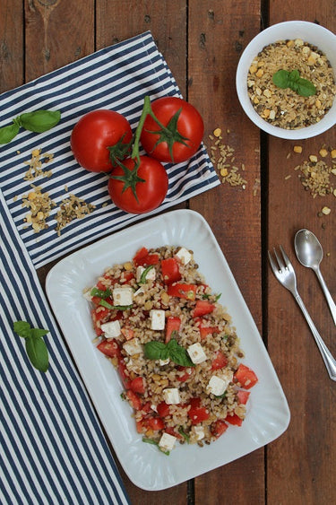 Insalata di cereali con feta 
