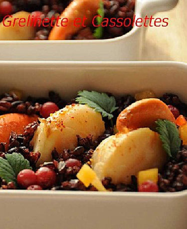 foto ricetta Cassolettes di capesante al Riso Nero 
