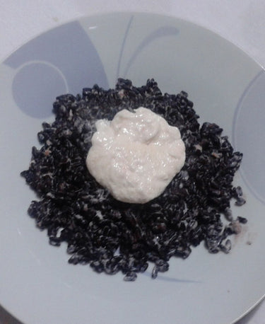 foto ricetta Riso nero con salsa al salmone 