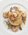 foto ricetta Riso carciofi fritti e scalogno mantecato con mazzancolle 