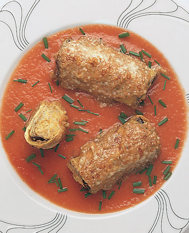 foto ricetta Cannelloni di melanzane gratinati al ripieno di riso integrale e mozzarella 