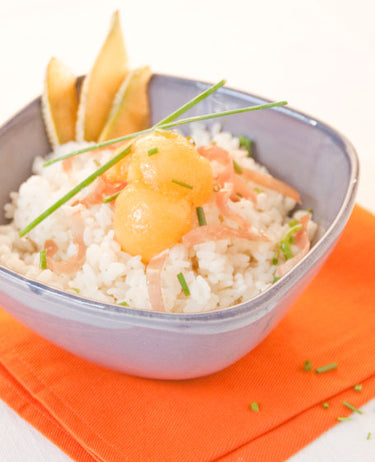 foto ricetta Insalata di riso al melone 