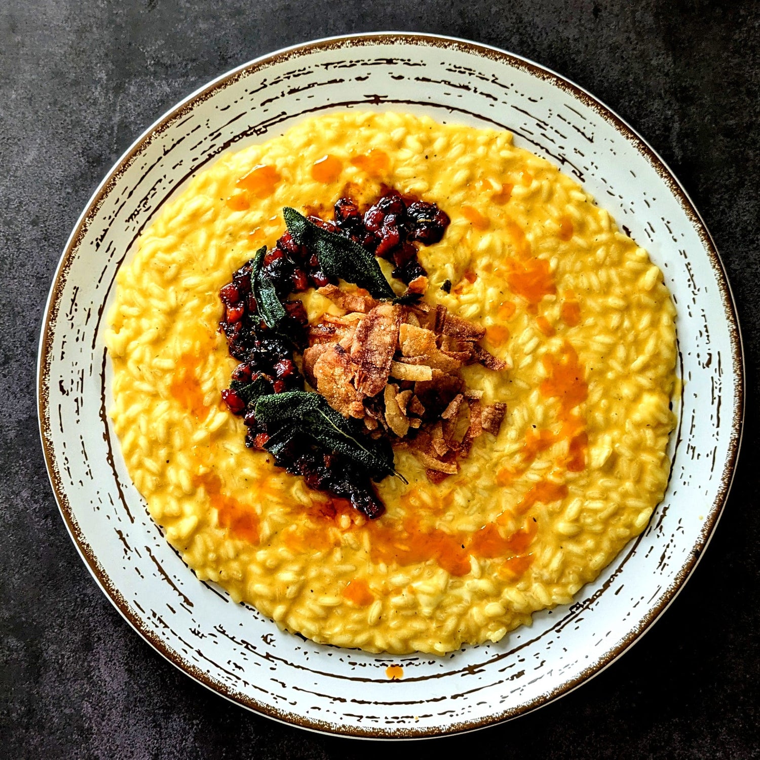 BUTTERNUT SQUASH, SAGE & HOT HONEY CHORIZO RISOTTO 