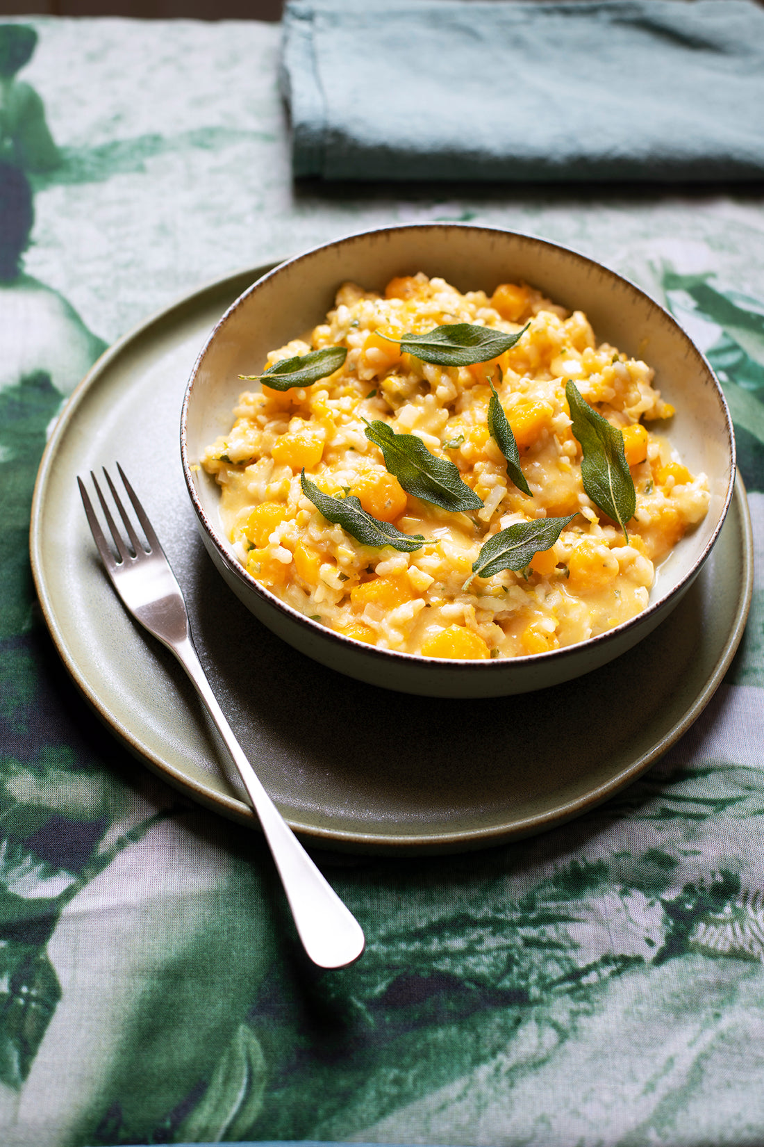 BUTTERNUT SQUASH AND SMOKED GARLIC RISOTTO 