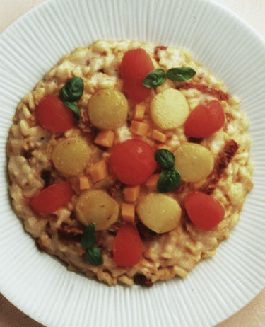 foto ricetta Riso con zucca, pomodorini e topinambour 
