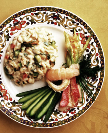 foto ricetta Risotto con fiori di zucca e pesce 