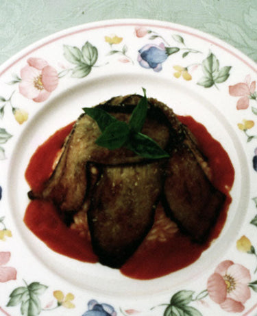 foto ricetta Sartù di riso in sfoglia di melanzane 