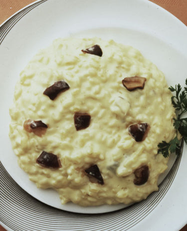 foto ricetta Riso ai funghi e formaggio dolce di montagna 
