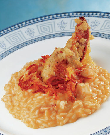 foto ricetta Risotto con aragosta ed emulsione di peperoni rossi 