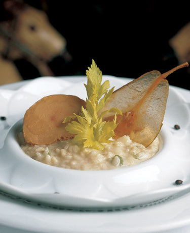 foto ricetta Riso bianco e nero con ricci di mare 