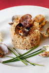 STEINPILZ RISOTTO MIT VENUSMUSCHELN 