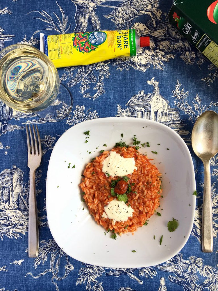 foto ricetta Riso con salsa di pomodoro e  ‘nduja 