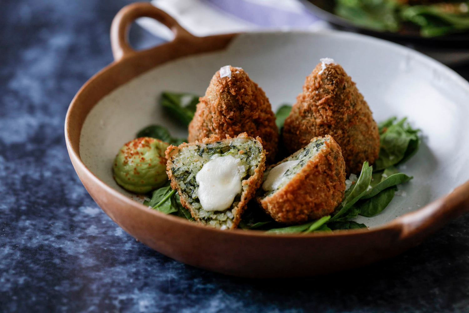 SPINACH AND MOZZARELLA ARANCINI 