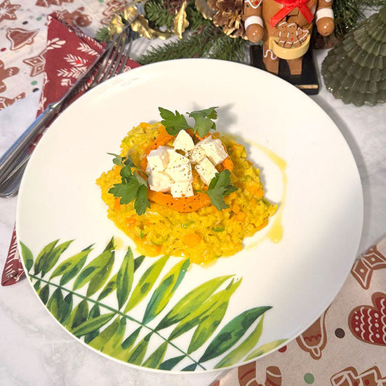 risotto calabaza, mascarpone y mozzarella 